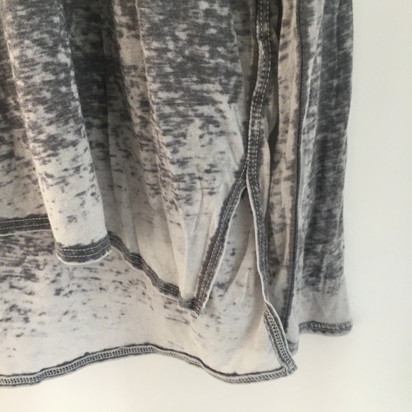 Chaser Horse Print Gray Burnout Long Sleeve Tee - Picture 5 of 8